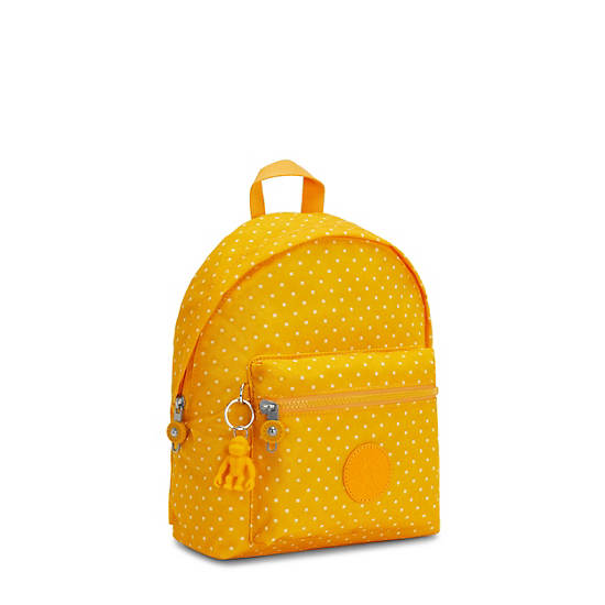 Kipling Reposa Printed Backpacks Soft Dot Yellow | AU 1607EB